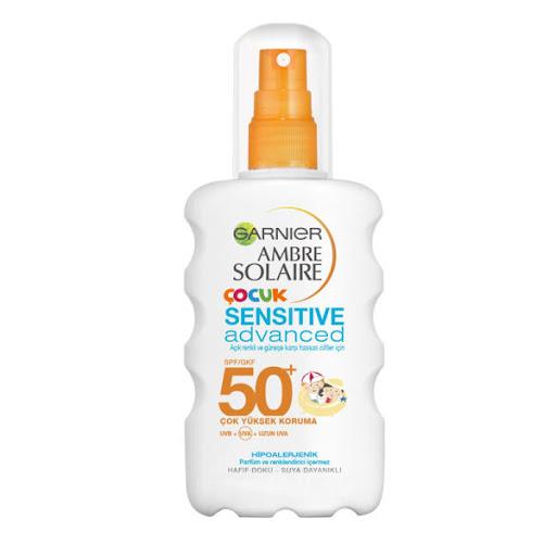 اسپری ضد آفتاب کودک گارنیر SPF 50+ مدل SENSITIVE advanced حجم 200 میل